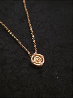 Vintage 80s Dior Germany Gold-Tone "CD" Logo Nautical Necklace